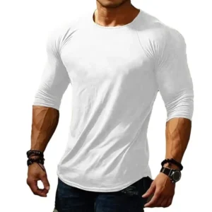 Slim Simple Casual Plain Mens T-Shirt