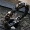Sterling Silver Skull Army Premium Paracord Bracelet