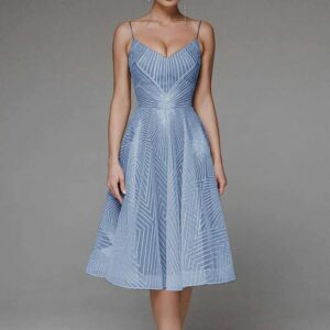 Stylish V-Neck Strap A-Line Dress
