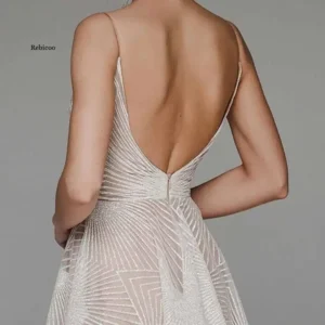 Stylish V-Neck Strap A-Line Dress