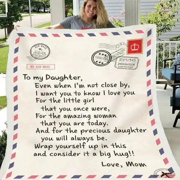 To My Daughter Warm Gift Blanket
