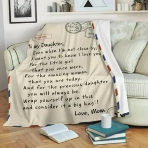 To My Daughter Warm Gift Blanket