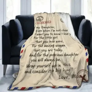 To My Daughter Warm Gift Blanket