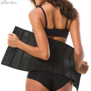 Women Latex Underbust Waist Trainer Corset