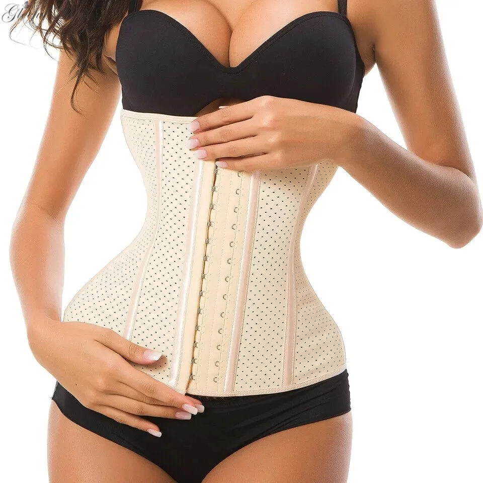 Women Latex Underbust Waist Trainer Corset
