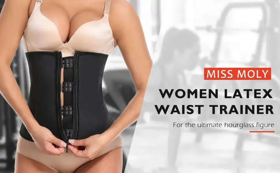 Women Latex Underbust Waist Trainer Corset