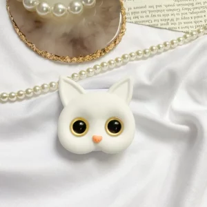 Kishikilia Simu cha 3D Cute Kitten kilicho na Kioo kidogo