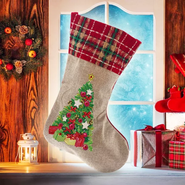 5D diamantová maľba vianočná kamienková výšivka ponožiek mozaiková darčeková taška