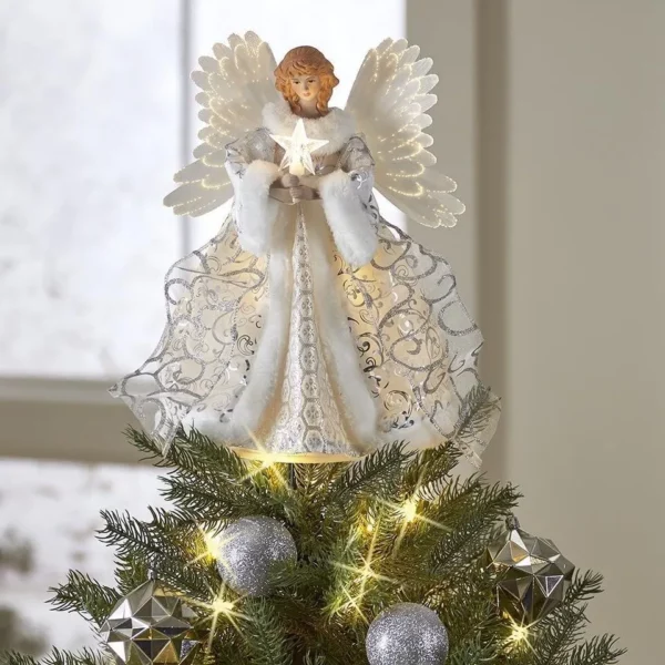 Animoitu Tree Topper – taivaallinen enkeli