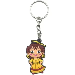 CUSTOM 3D DIE CUT RUBBER KEYCHAINS-REGULAR