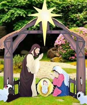 Holy Night Outdoor Christmas Nativity Set