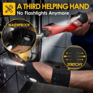 LED FLASHLIGHT WATERPROOF GLOVES - PRACTICAL DURABLE FINGERLESS GLOVES