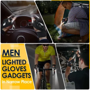 LED FLASHLIGHT WATERPROOF GLOVES - PRACTICAL DURABLE FINGERLESS GLOVES