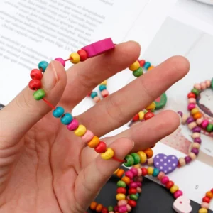 12Pcs/Set Colourful Wooden Bracelets