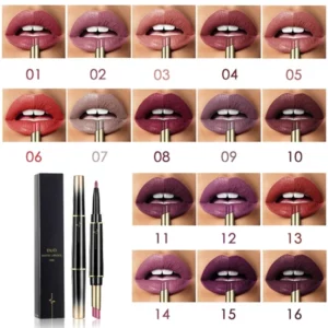 16 Kleur Langdurige Lippenstift Lippenstift + Lip Liner Combo