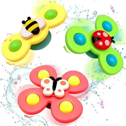 3PC Suction Cup Spinning Toy
