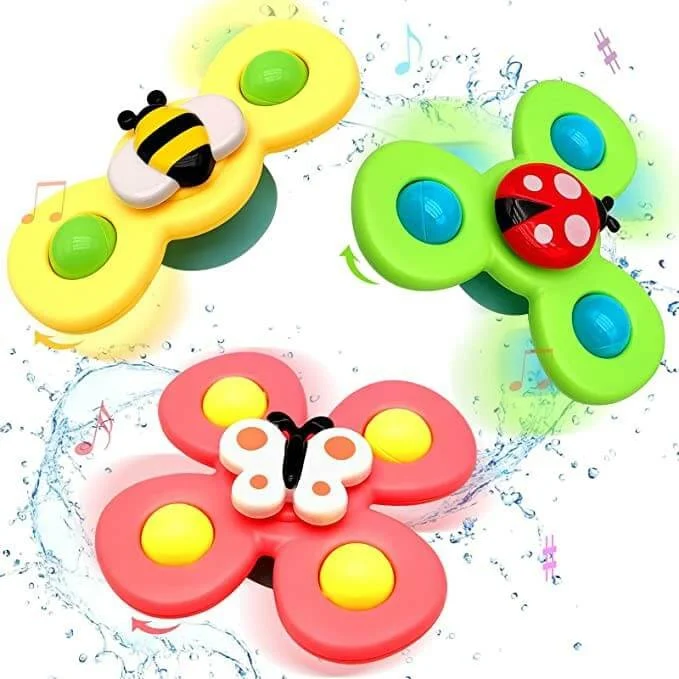 3PC Spinning-Spielzeug mit Saugnapf