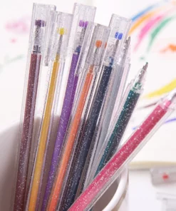 Colored Gel Glitter Pen 8 Color Set