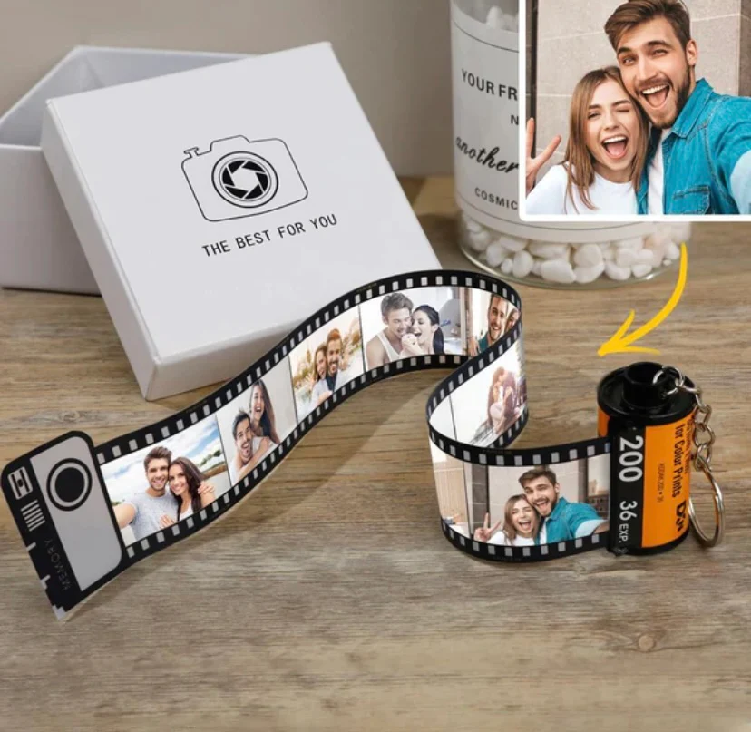 Custom Colorful Camera Roll Keychain Romantic Personalized Gifts - Image 2