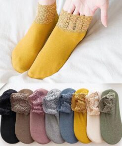 Fashionable Heated Lace Socks (4/8 PAIRS)