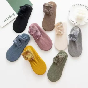Alternative view of Fashionable Heated Lace Socks (4/8 PAIRS)