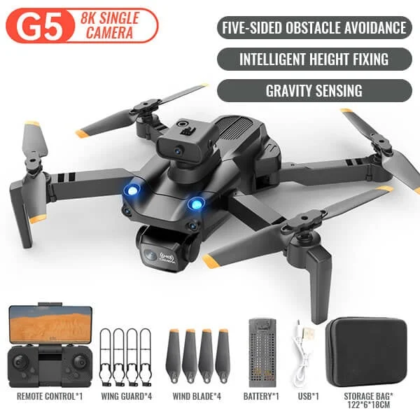 G5 8K Drone Fillte HD Aerfótagrafaíocht