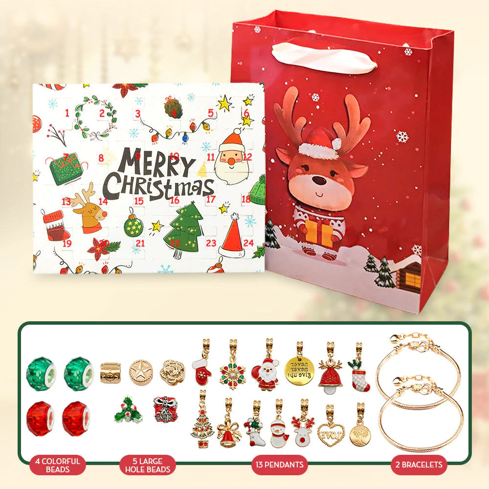 Golden Christmas Advent Calendars Bracelet - Image 3