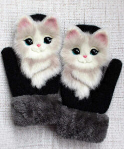 Hand-Knitted Animal Mittens