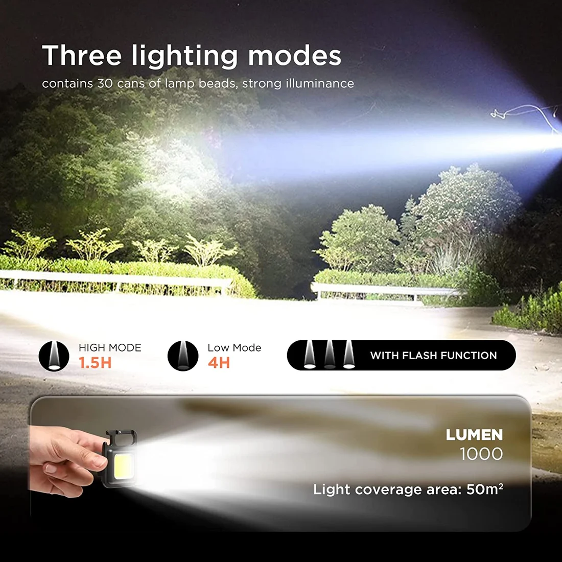 Keychain Light USB Charging Emergency Lamps - Image 4