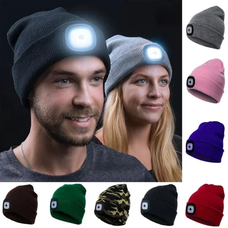 Mũ Beanie dệt kim LED