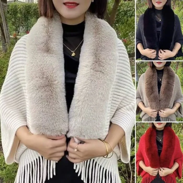 Lede Knitted Loose Thickened Shawl Coat