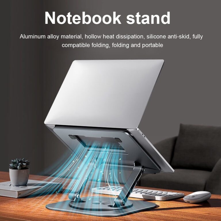 I-Laptop Stand I-Aluminium Alloy Ezungezayo Ubakaki