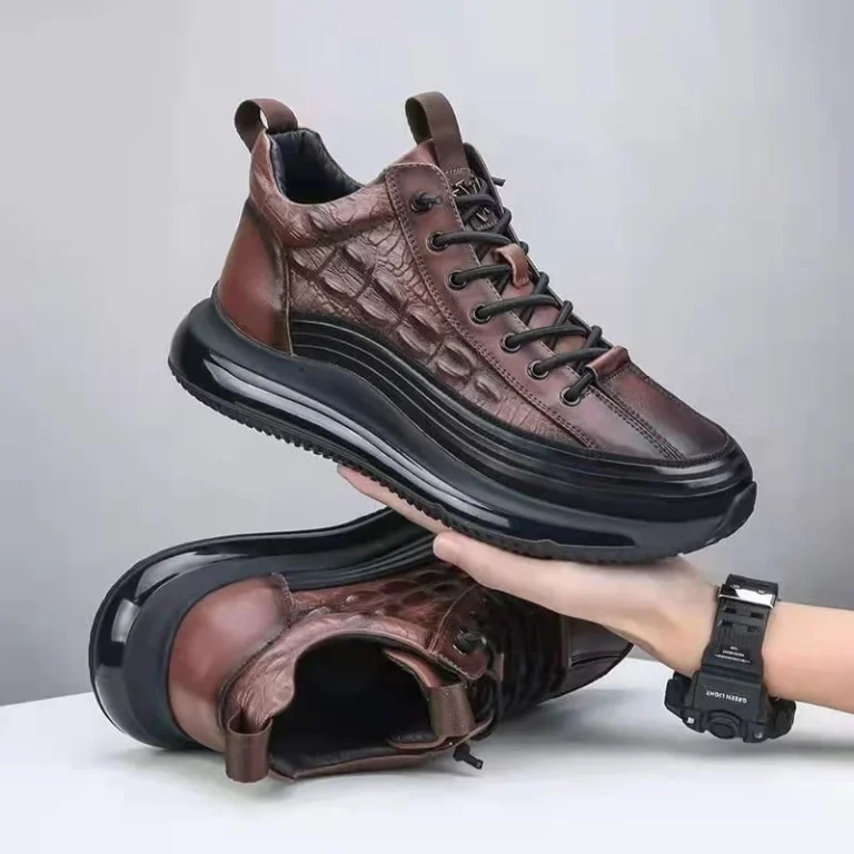 Chaussures de sport décontractées en cuir pour hommes