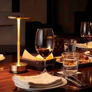 Alternative view of Metallic Cordless Table Lamp