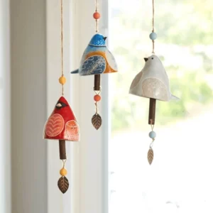 Alternative view of New Cardinal Ceramic Bird Song Bell