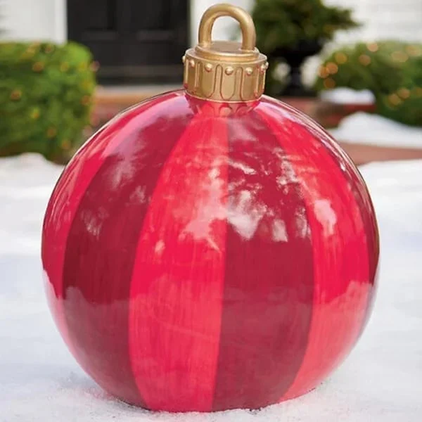 Boule décorée gonflable en PVC de Noël en plein air