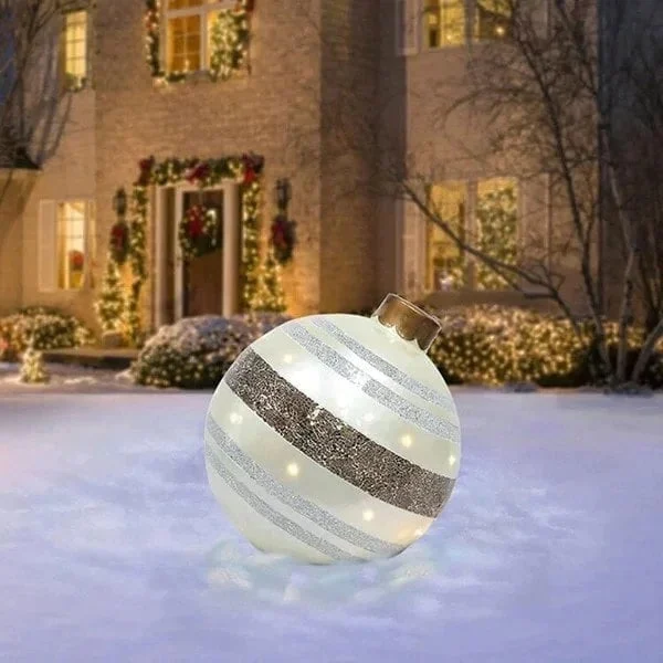 Bola decorada inflable de PVC de Nadal ao aire libre