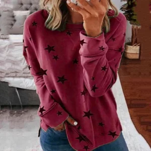 Alternative view of Oversized Long Sleeve Star T-Shirt