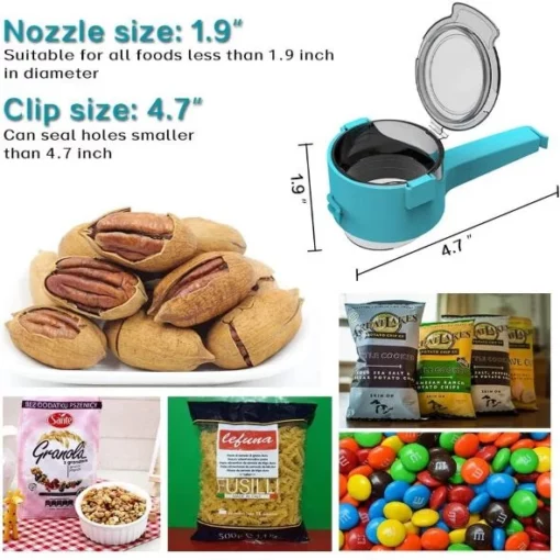 Seal Pour Food Storage Bag Clip