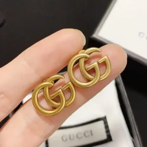 Alternative view of Simple Letter Brass Earrings