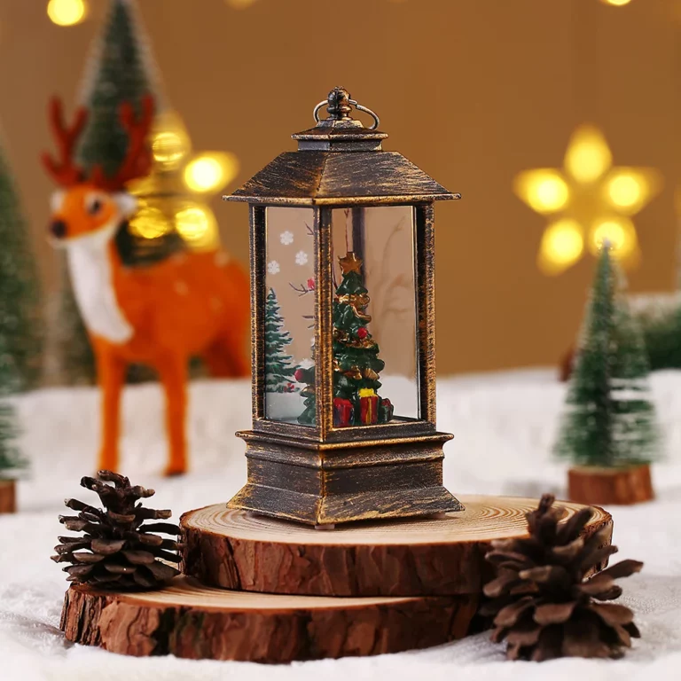 Snehová guľa vianočné dekorácie lampáš
