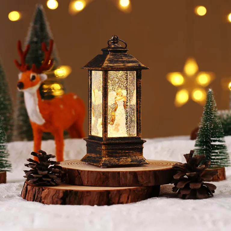 Sněhové koule vánoční dekorace s lucernou