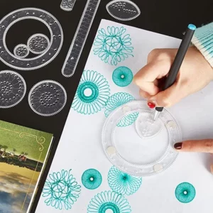 Alternative view of Spiral Art Clear Gear Geometric Ruler (22PCS)