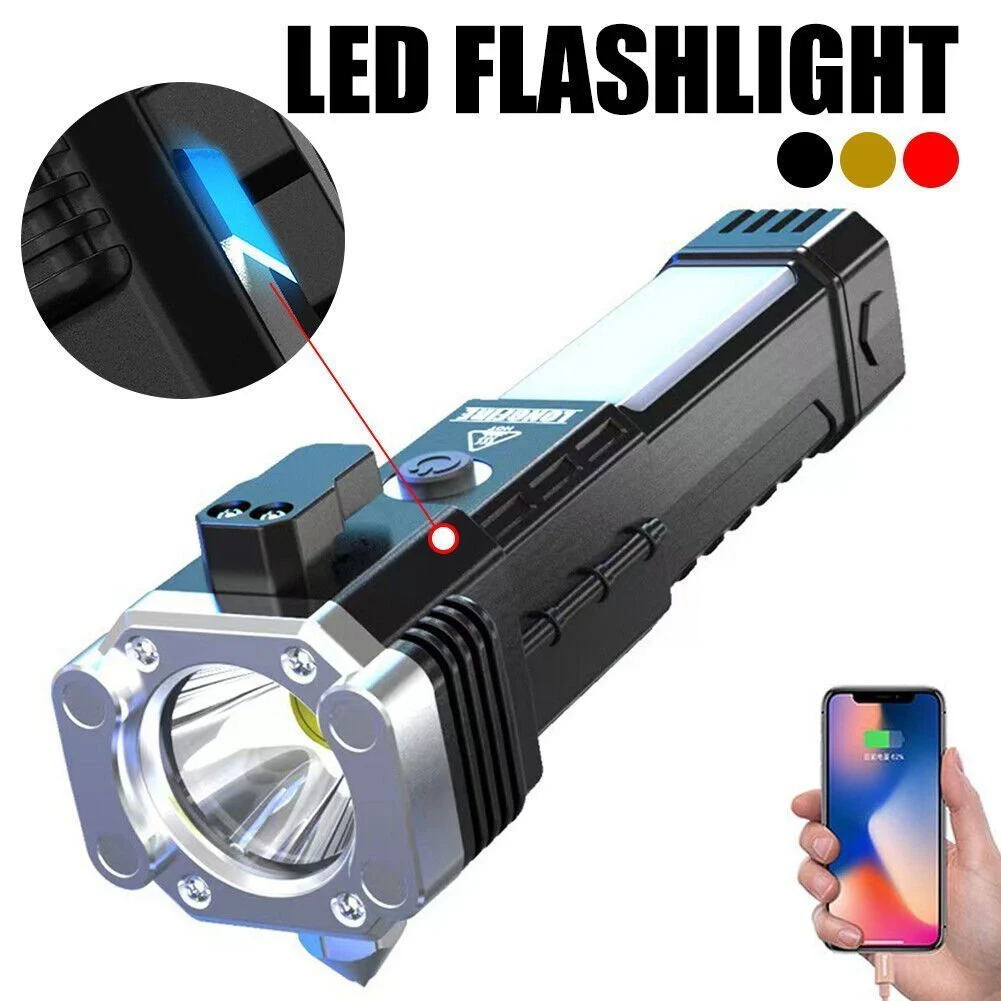 Super Bright Rechargeable LED Handheld Flashlight Portable Spotlight 4 Mode New - Image 3