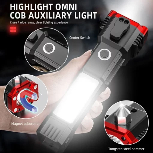 Super Bright Rechargeable LED Handheld Flashlight Portable Spotlight 4 Mode New