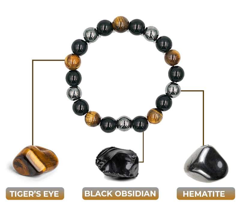 TigerEye Hematite Detox Therapy Bracelet - Image 4
