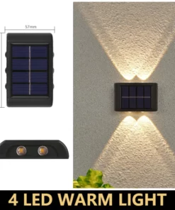 Waterproof Solar Powered Outdoor Patio Wall Decor Light
