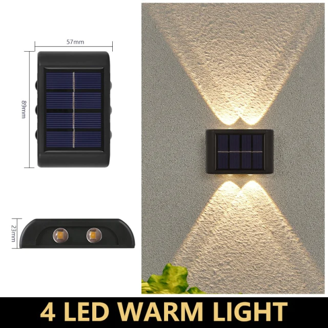 Waterproof Solar Powered Outdoor Patio Wall Decor Light