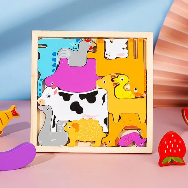 Wooden Toy Dinosaur Puzzles - Image 7