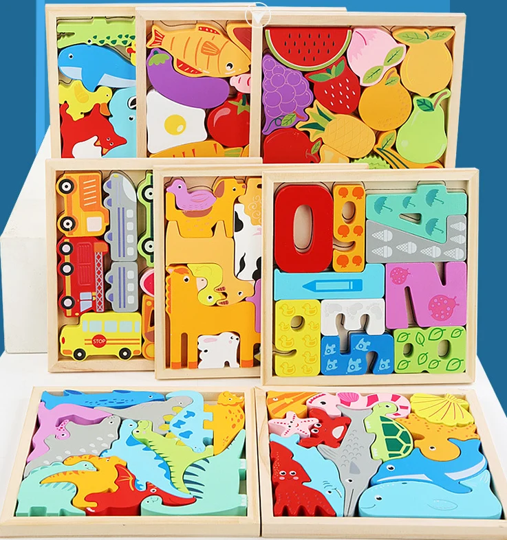 Wooden Toy Dinosaur Puzzles - Image 2